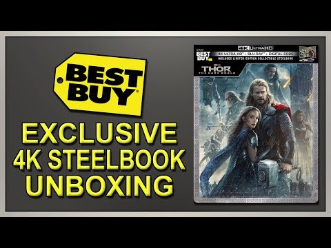Thor: The Dark World Best Buy Exclusive 4K+2D Blu-ray SteelBook Unboxing