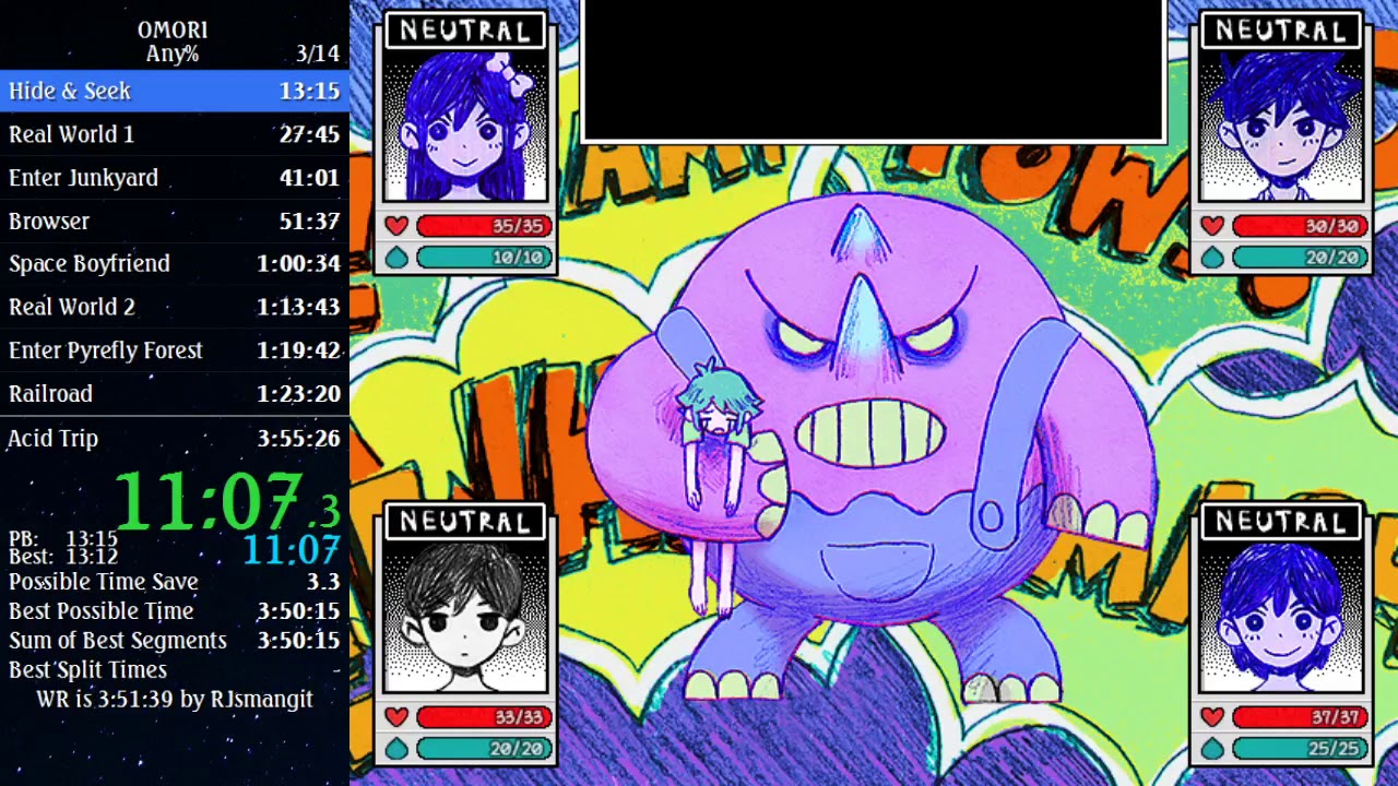 OMORI - Any% speedrun in 3:50:52