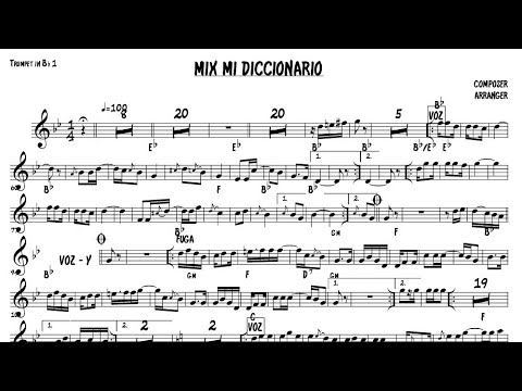 mix mi diccionario huayno partitura trompeta