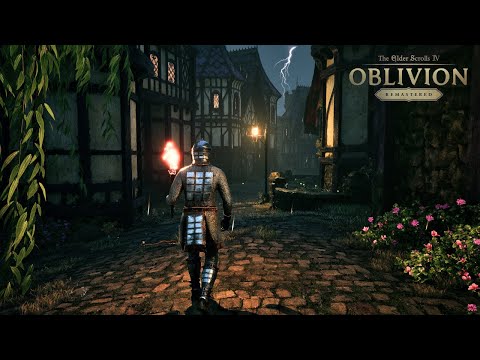 Relaxing Ambient Thunderstorm Walk in TES IV: Oblivion Remastered