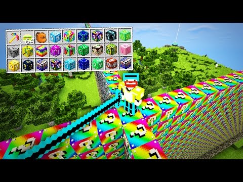 1v1v1v1 RAINBOW LUCKY BLOCKS WALL - NEO SWORD RETTET MICH!