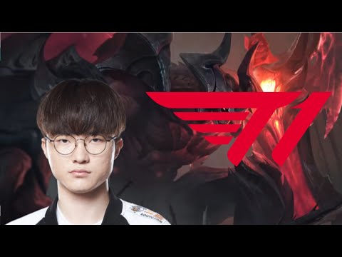 T1 Faker picks Aatrox vs Qiyana - Midlane Matchup