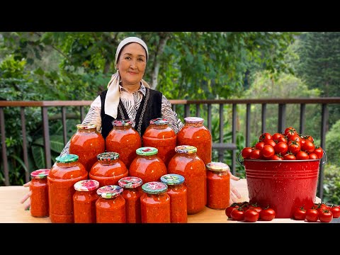 Stay Cozy: Canning Tomato Paprika Salad for Winter | Kyrgyzstan