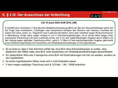 BGB AT – Folge 15 (Dissens; Scherzerklärung; Geschäftsunfähigkeit)