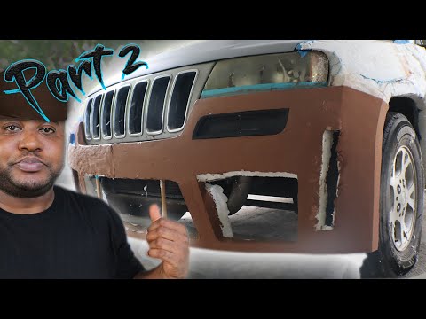how to make - fiberglass bumper part 2 : start clay plug mold.. custom jeep WJ build vlog 6