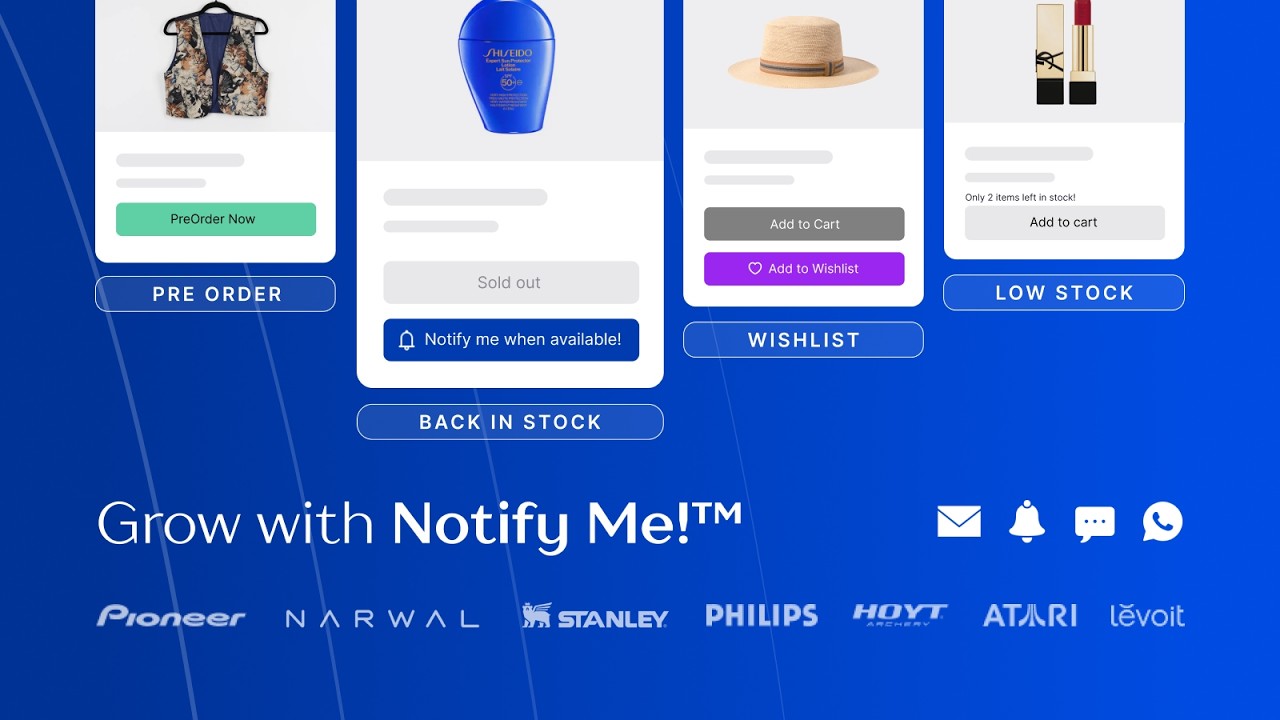 Notify Me! Back in Stock Alert Demo