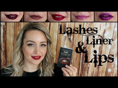Liner & Lashes Tips & Tricks/How To & Beginner | Swatching Urban Decay Little Vices Video