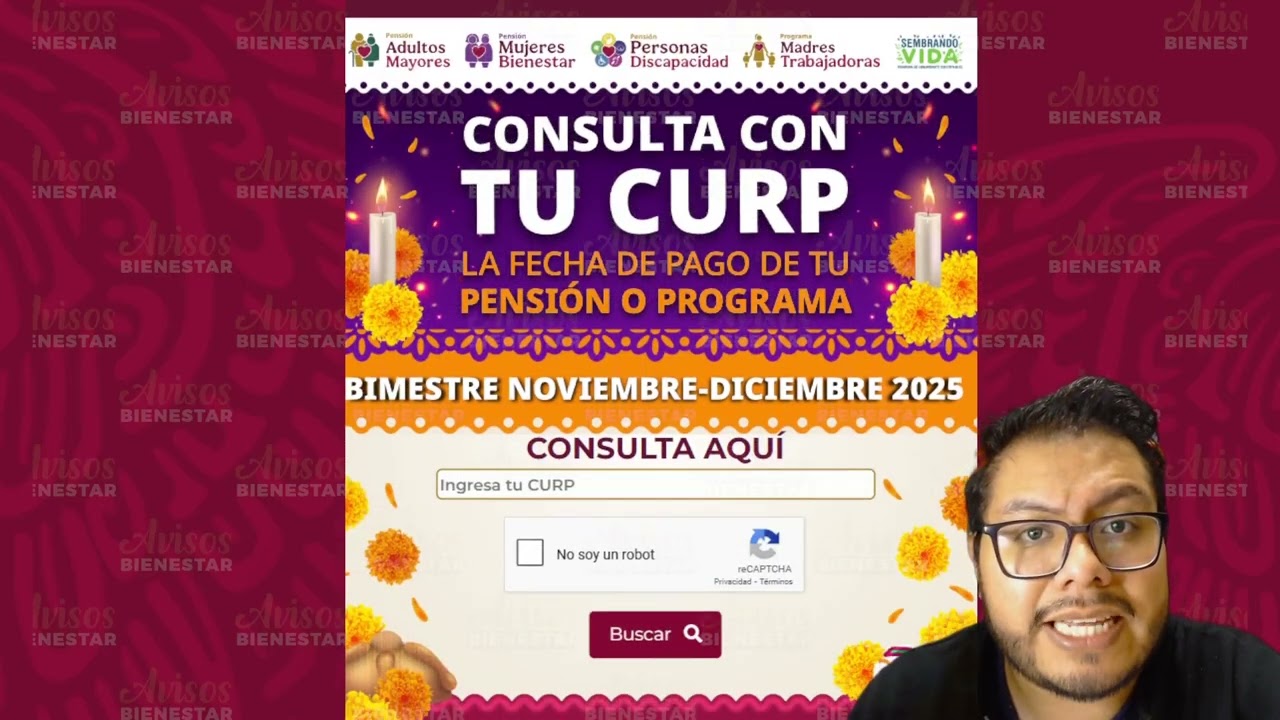 ¡AQUÍ CONSULTA! cuando es el pago la pension bienestar de noviembre - diciembre 2025 adultos mayores