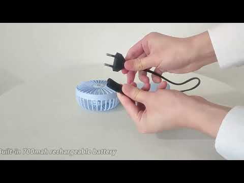 Мини-Вентилятор DP-7635 складной портативный 700mAh Голубой - фото 1 - id-p2597063160