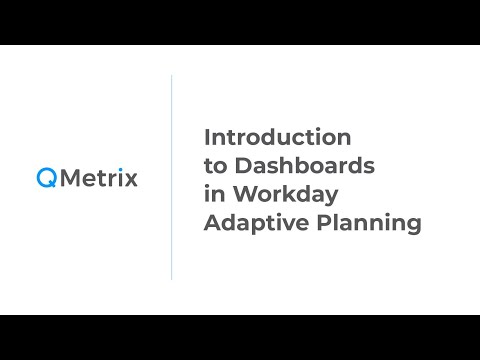 Introduction to Dashboards in Workday Adaptive Planning