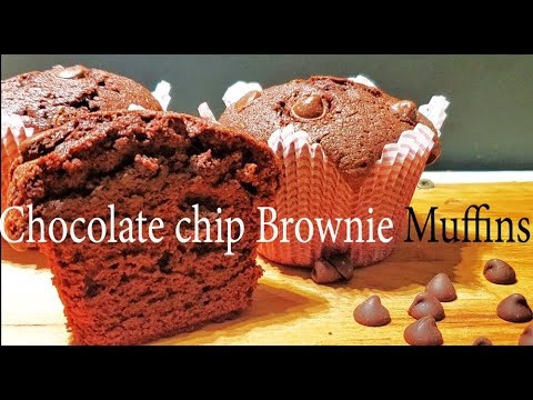 CHOCOLATE CHIP BROWNIE MUFFINS - Homemade Fresh
