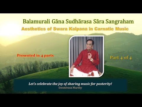 Aesthetics of Swara kalapana in Carnatic Music - Part 4 of 4