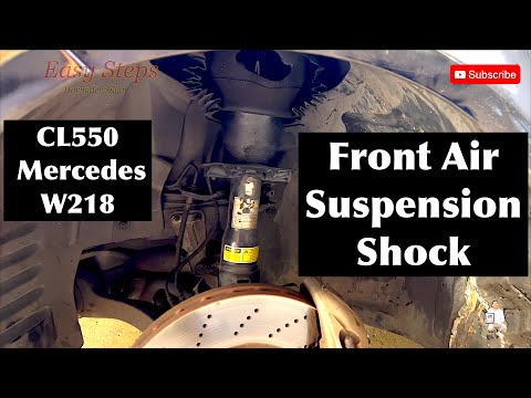 How To Replace Front Air Suspension Shock on CLS550 Mercedes | Struts for CLS-Class Mercedes W218