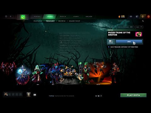 Dota 2 Diretide chest treasure opening