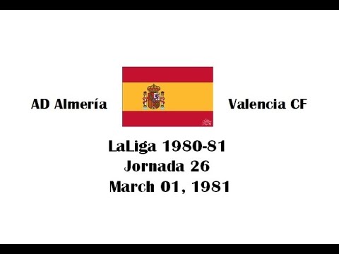 LaLiga 1980-81. Jornada 26. AD Almería - Valencia CF. Highlights.