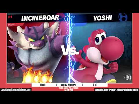 Flame Choke 7.5 - Bibbit (Incineroar) vs. J-Hi (Yoshi) - W Top 12 - Ult Arcadian Singles (4/14/19)