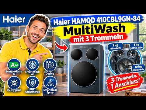 🟢🟢🟢 Haier HAMQD 410CBL9GN-84 MultiWash mit 3 Trommeln Waschmaschine