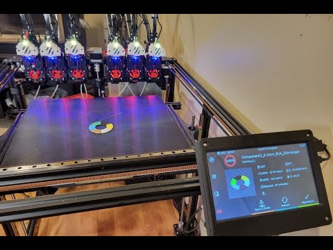 VzBoT 400x400x400mm with 6 Toolhead Printer First Full Print Test