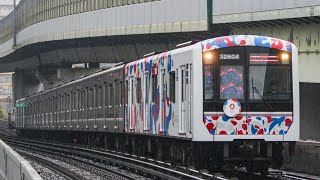 谷町線32系万博ラッピング車両 ラストラン特別回送@谷町四丁目