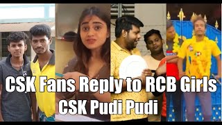 CSK Fans reply to RCB girls / Compilation / Chennai Pullingo / RCB☠️ / CSK🔥 / Graphix X