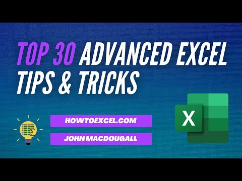 ☑️ Top 30 Advanced Excel Tips and Tricks