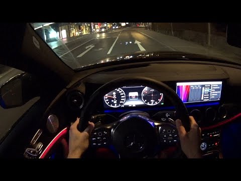 2020 Mercedes-Benz E400d T-Modell - city night drive POV