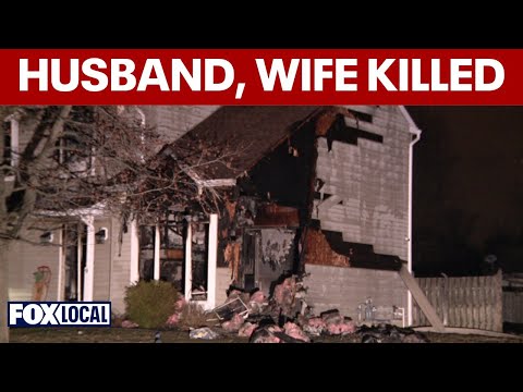 Husband, wife killed after vehicle crashes into NJ home, catches on fire