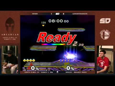 NorCal Arcadian 2016: Denjin (Falco) vs gone!inthesheets (Sheik) - Singles - Pools
