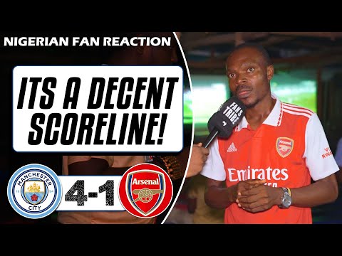 MANCHESTER CITY 4-1 ARSENAL ( Olu - NIGERIAN FAN REACTION) PREMIER LEAGUE HIGHLIGHTS 2022-23