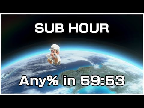 Super Mario Odyssey beaten in UNDER 1 HOUR (Any% in 59:53)