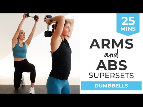 Learn 25 Minute Arms Abs Workout With Weights SUPERSETS Mind Luster
