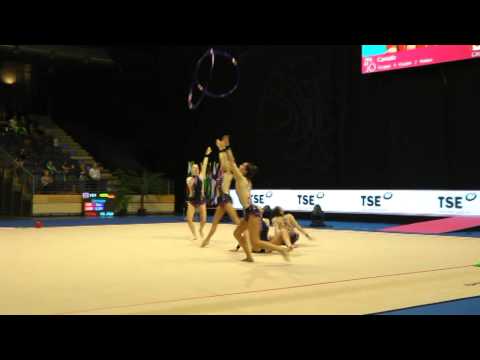 Berlin Masters 2015: Mehrkampf 2 Reifen/6 Keulen - Gruppe Kanada (CAN)