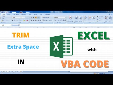 Add VBA Code Macro For TRIM Function in Excel || Remove Extra Space in Excel with VBA Code Macro