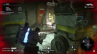 Gears 5 master boss rush gunner gameplay on atrium as desert armor kait