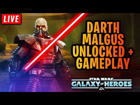 DARTH MALGUS FINALLY UNLOCKED - 7 STAR + RELIC 9 GAMEPLAY TESTING LIVE - 3V3 GRAND ARENA