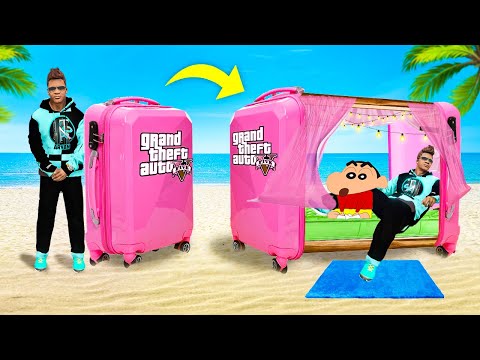 Going To Maldives In Our Secret Suitcase Car In GTA 5 (Movie)