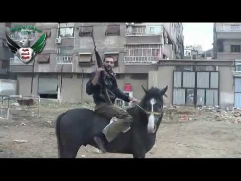 رسالة عناصر من كتيبة شهداء الغوطة في بلدة عربين في ريف دمشق لبشار الأسد