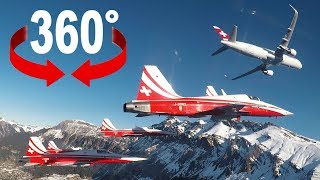 Mit der Patrouille Suisse am Lauberhorn | 360°-Video | Blick