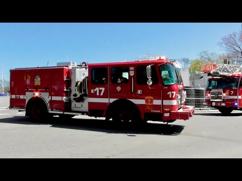 Boston Fire Department Engine 17 & Ladder 7 Responding
