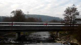 preview picture of video 'S12 Train Passing Over the Toss River in Winterthur'