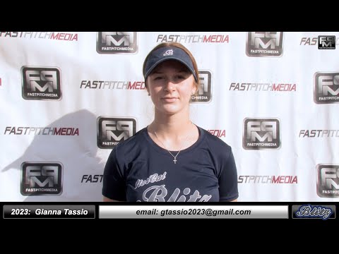 2023 Gianna Tassio 3.8 GPA - Athletic Pitcher and Third Base Softball Skills Video - Norcal Blitz