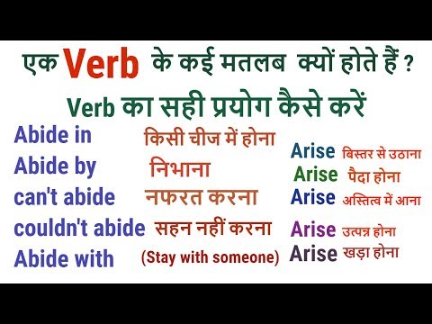Word Meaning English to Hindi daily use word - Phrasal Verbs, Verbs, fixed Preposition words Video