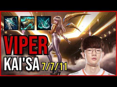VIPER - KAI'SA vs APHELIOS ADC - KR Challenger - Patch 11.4 QUADRAKILL