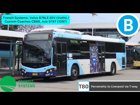 Transit Systems: Volvo B7RLE EEV (Voith) / Custom Coaches CB80, m/o 5747 (1297)