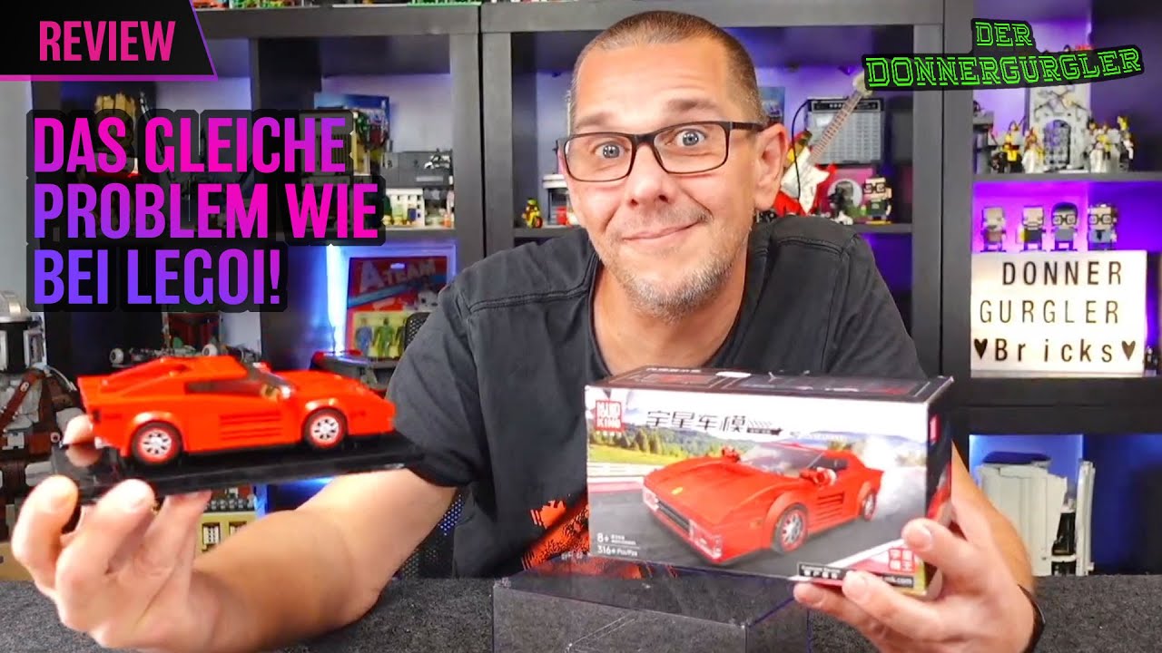 Back To The 80´s  🚗  Mould King - Model S - Ferrari Testarossa mit Vitrine (27012)