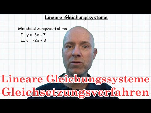 Lineare Gleichungssysteme Gleichsetzungsverfahren