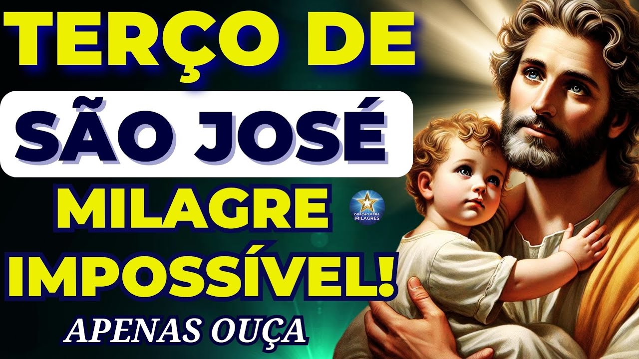 📿TERÇO DE SÃO JOSÉ POR UM MILAGRE IMPOSSÍVEL e MUITO URGENTE 🙏FAÇA E SEJA ATENDIDO