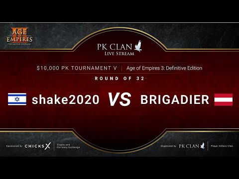 PK Tournament V | $10,000 — RO32: shake2020 vs. BRIGADIER | Age of Empires 3: DE