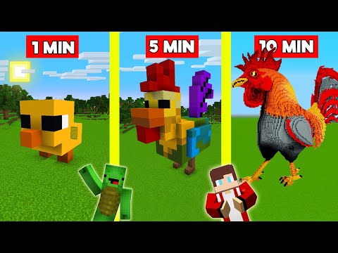Epic Chicken Building Battle in Minecraft! Noob vs Pro!