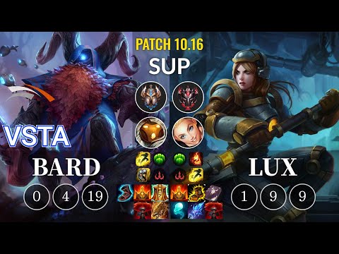 HLE Vsta Bard vs Lux Sup - KR Patch 10.16
